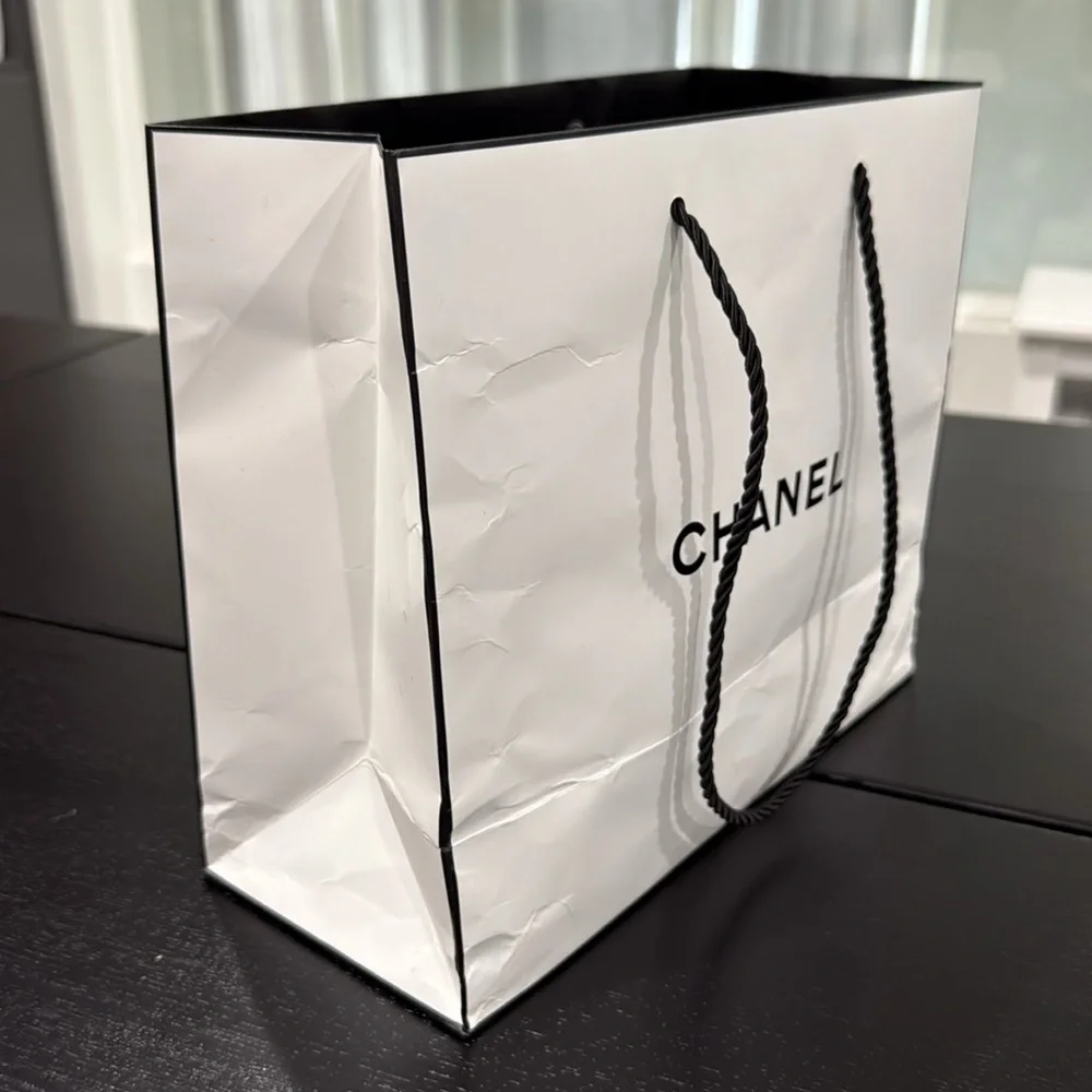 Chanel Classic White Shopping Gift Display Bag